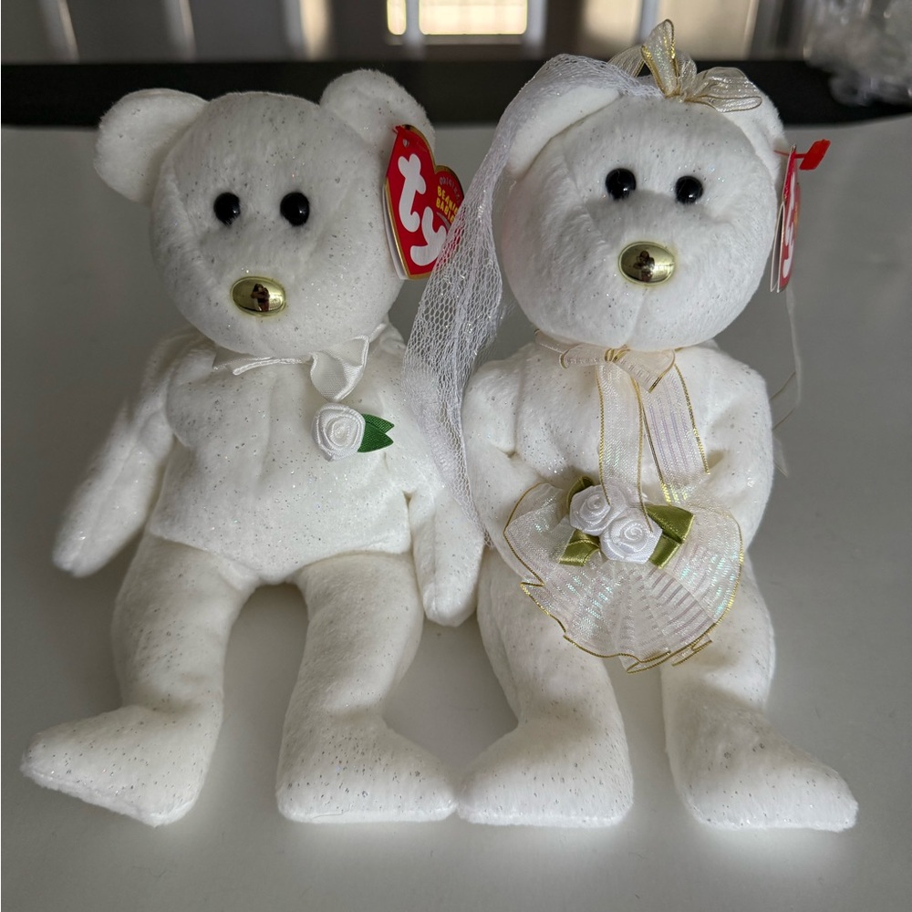 🖖BOGO🖖2003 His & Hers the Bears Beanie Bundle (2)(Wedding Couple-Bride & Groom)
